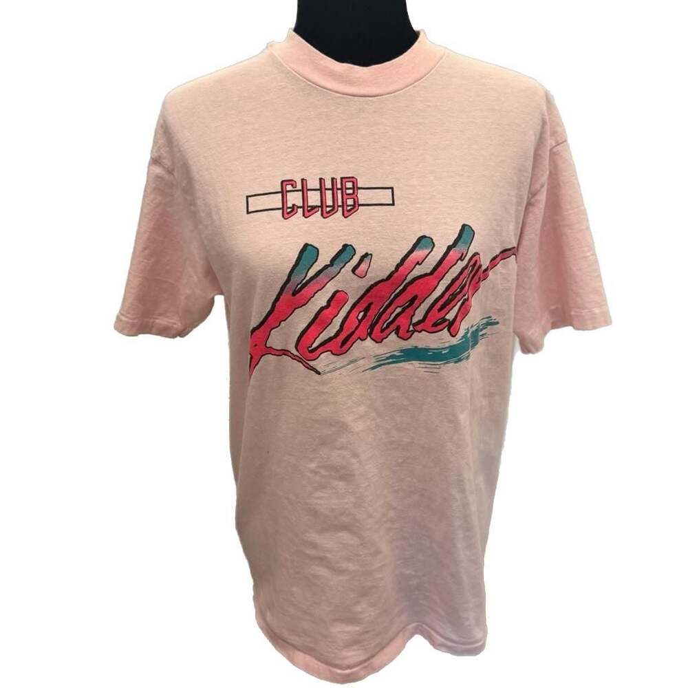 Vintage 80’s 90s Club Kidder Water Skis Pink Graphic T-Shirt Hanes Beefy-T Large